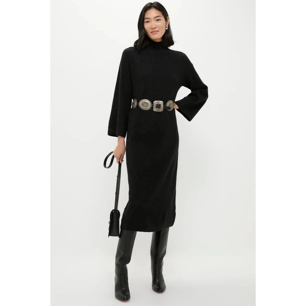Tuckernuck Pomander Place Noir Vivianne Midi Dress Black Shimmer S Preppy
